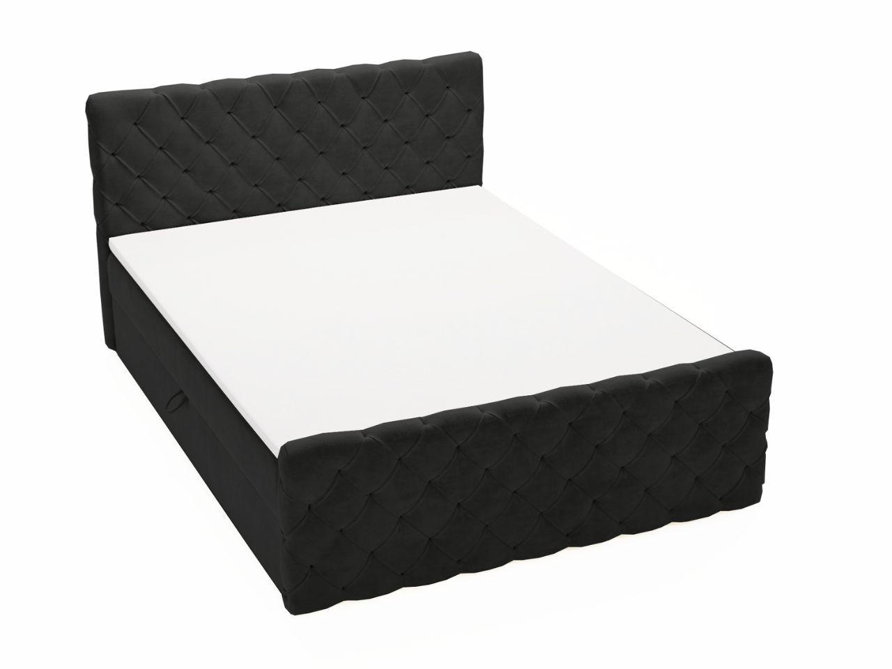Graingold Boxbett Schwarz 140x200 cm