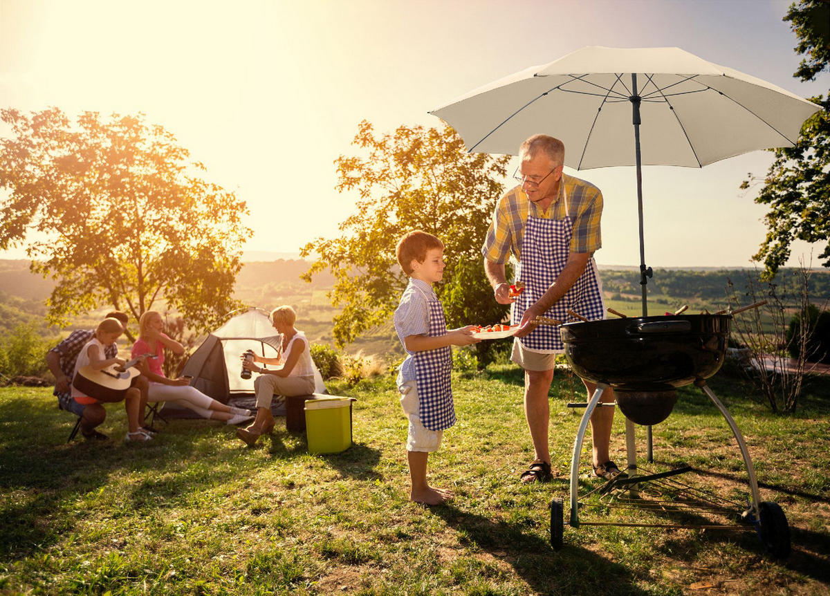 SONNENSCHIRM 235/235/144 cm - Beige, Kunststoff (235/235cm) - FARE