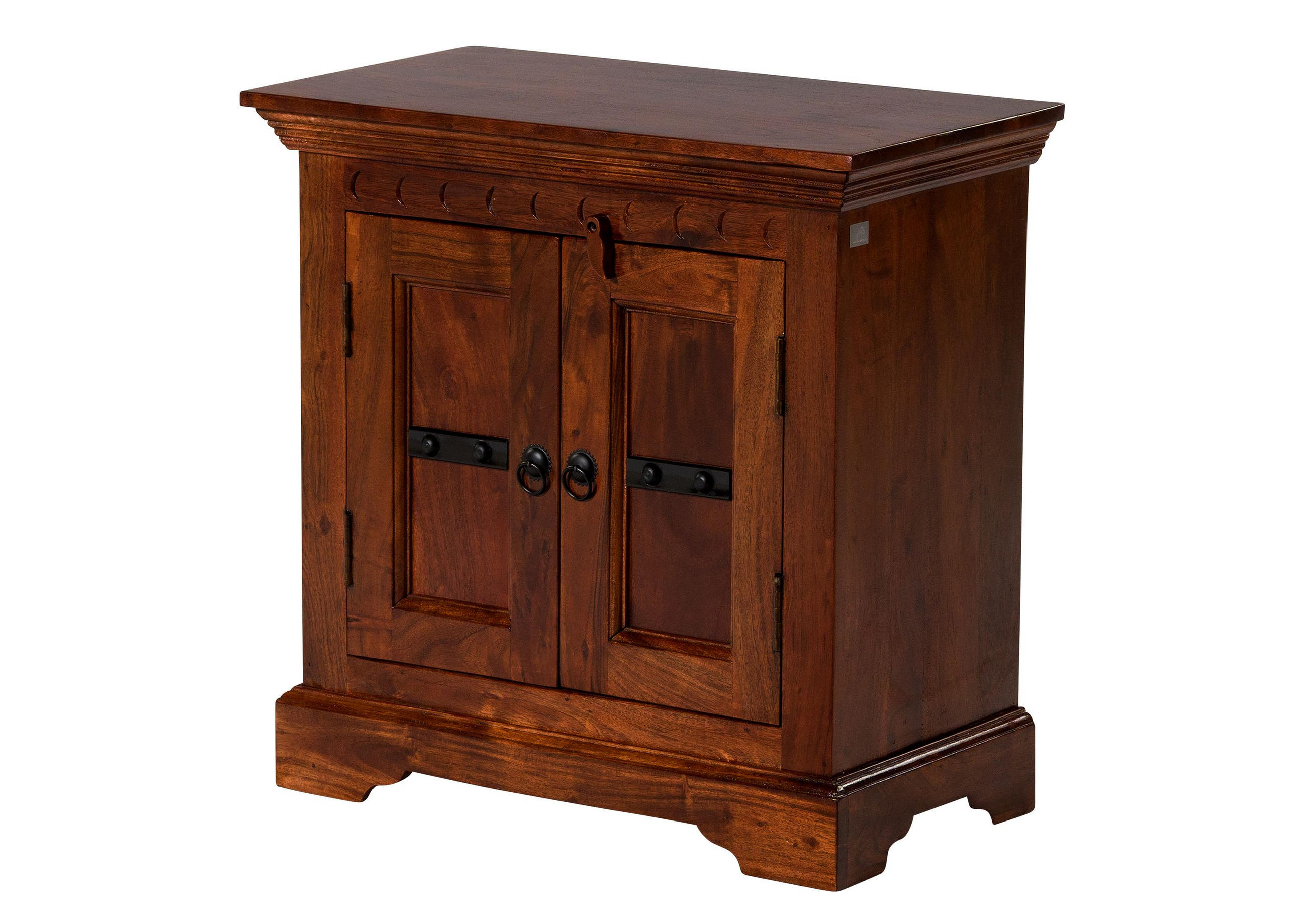 KOMMODE Akazie 65x36x65 nougat lackiert OXFORD #1008 - Dunkelbraun, Holz (65/65/36cm) - Massivmoebel24