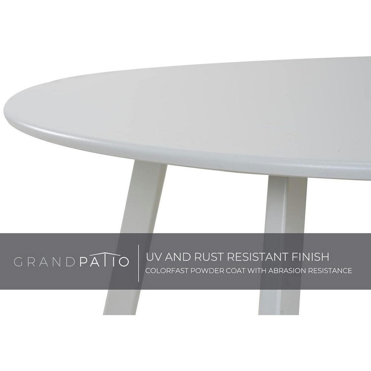 BEISTELLTISCH Outdoor Weiß - Weiß, Metall (70/70/40cm)
