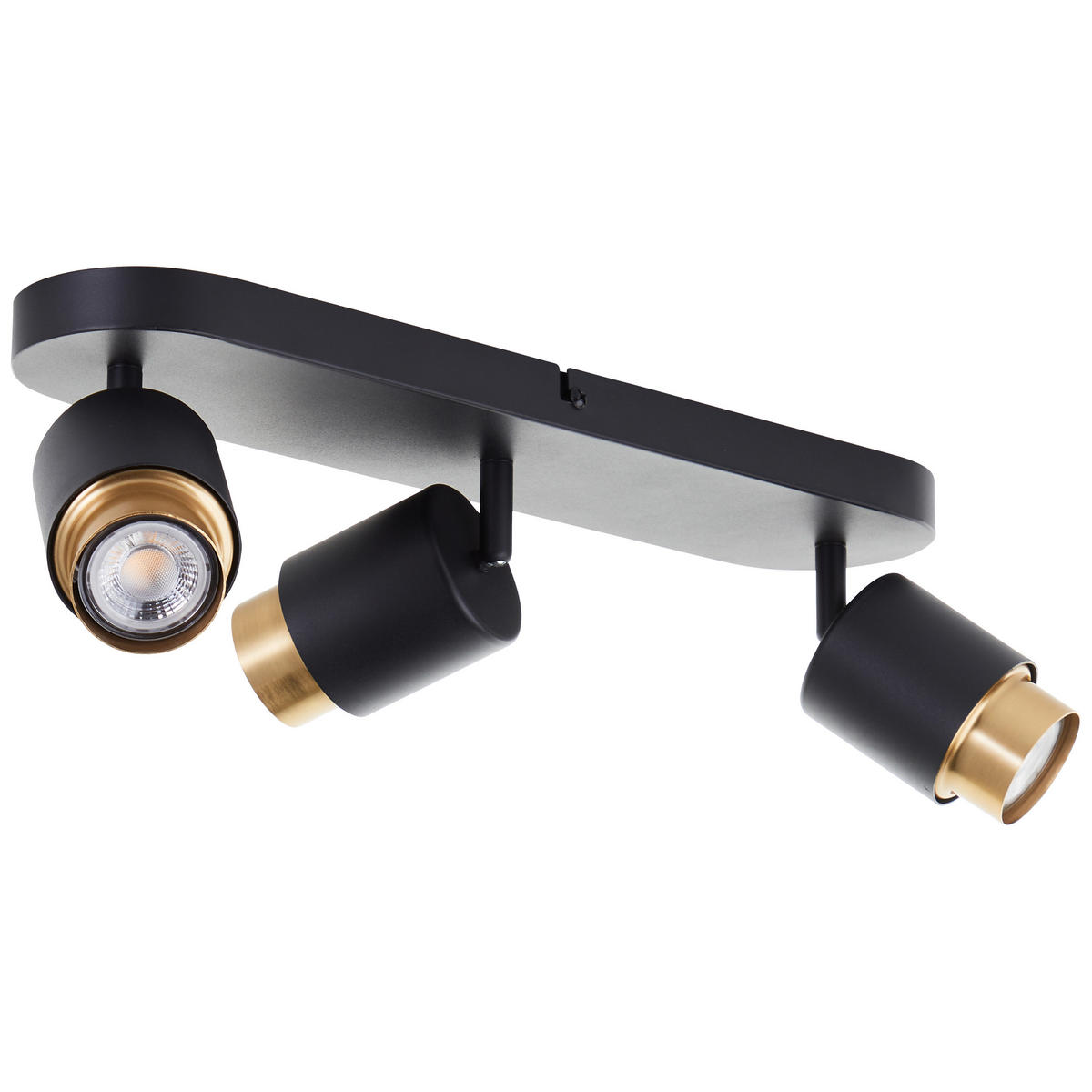 LED SPOT Covelo Sand Schwarz/matt gold 10/52,6/15,6 cm - Multicolor, Kunststoff (5cm) - Brilliant