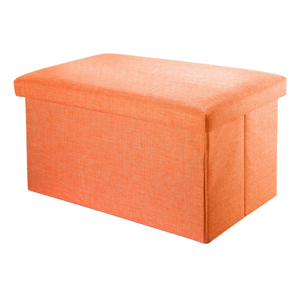 SITZBANK Faltbar in Leinen Optik 78/38/38 cm (Orange) - Orange, Textil (78/38/38cm) - Intirilife