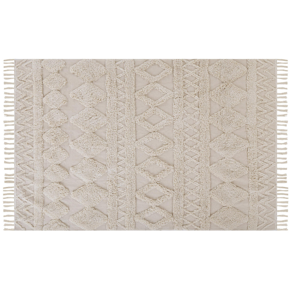 KURZFLOR-TEPPICH Didim 200/140 cm - Beige, Textil (140/200cm) - Beliani