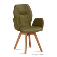 ARMLEHNSTUHL drehbar (8er-Set) Draia 58x92x60 Eiche geölt/Olivgrün - Eichefarben/Olivgrün, Kunststoff (60/92/58cm) - 58aufmkessel