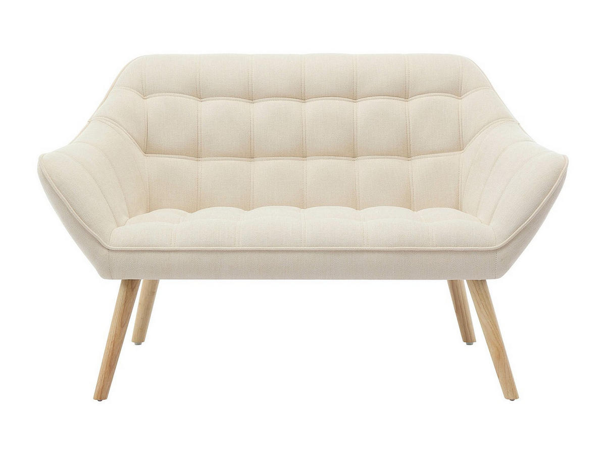 SOFA 2-Sitzer - Stoff - Beige - CASERTA - Beige, Textil (127/77/73cm) - Vente-Unique