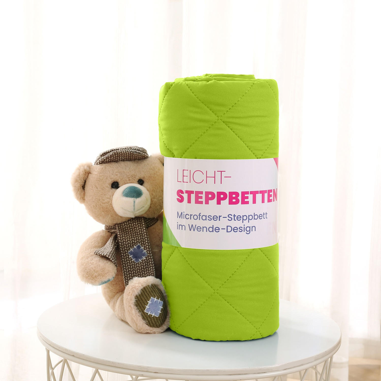 Thumbnail - wometo Kinder-Sommerbett, Grün, Textil, 135x200 cm, Oeko-Tex®, Schlaftextilien, Bettwäsche, Kinderbettwäsche