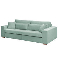 BIG-SOFA - Buchefarben/Hellblau, Holz (254/85/104cm) - home24