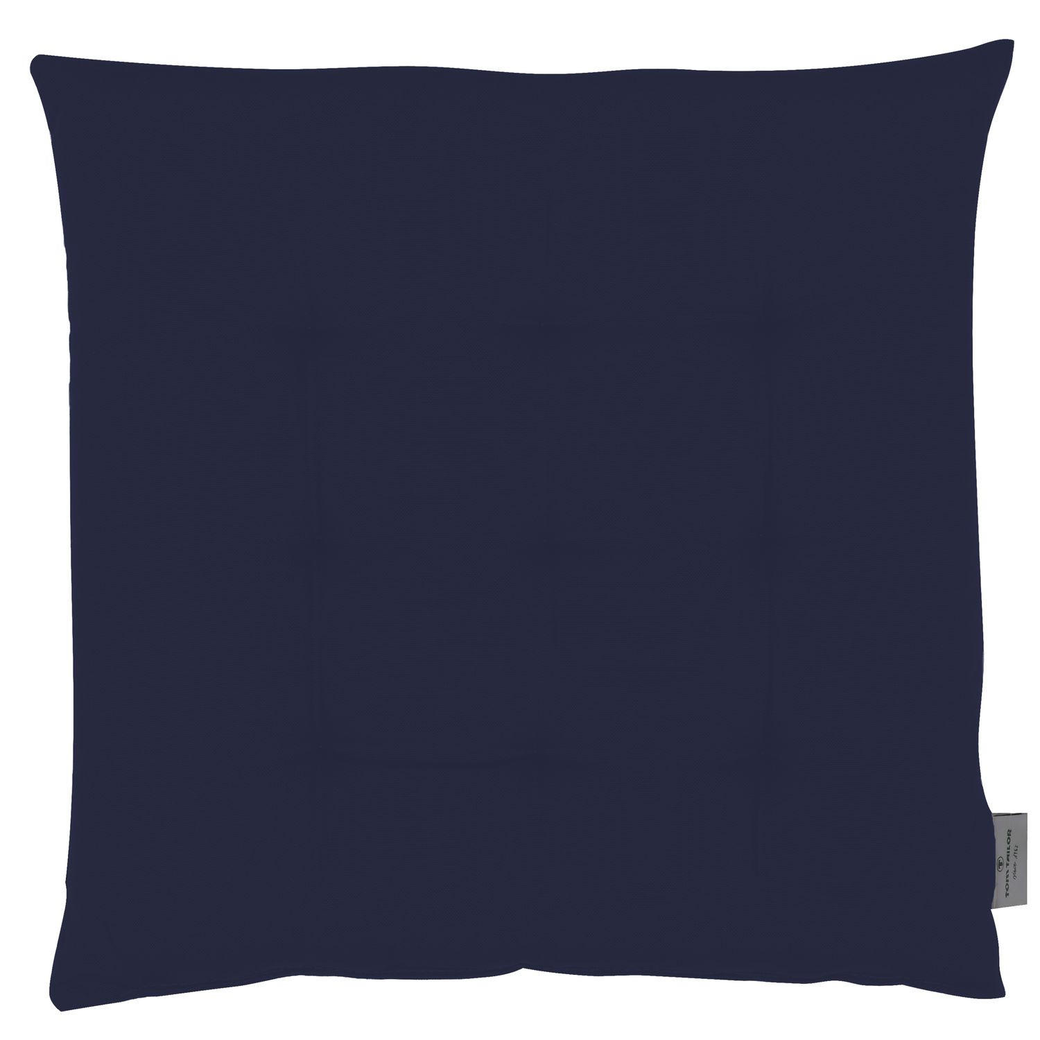 SITZKISSEN MIT 9 PUNKT-STEPPUNG DOVE - Dunkelblau, Textil (40/40/5cm) - Tom Tailor