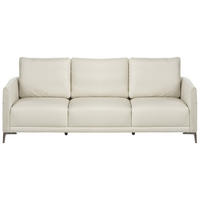 3-SITZER-SOFA Stoff Hellbeige Cilens - Beige/Silberfarben, Textil (212/93/73cm) - Beliani