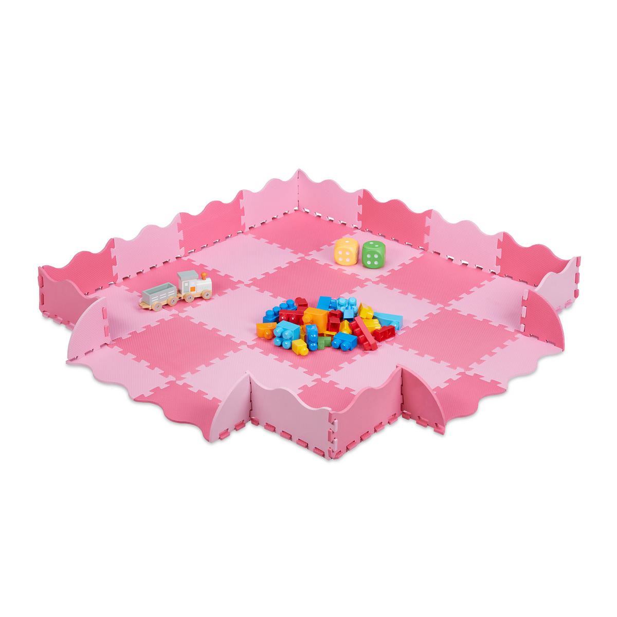 36-TLG.PUZZLEMATTE - Rosa, Kunststoff (31.5/31.5cm) - Relaxdays