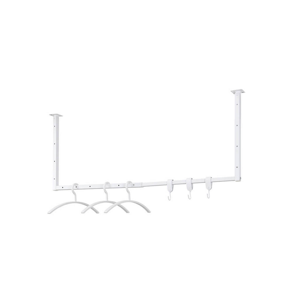 GARDEROBENLEISTE aus Metall SWAY - Weiß - Weiß, Metall (3/80/120cm) - Home Deluxe