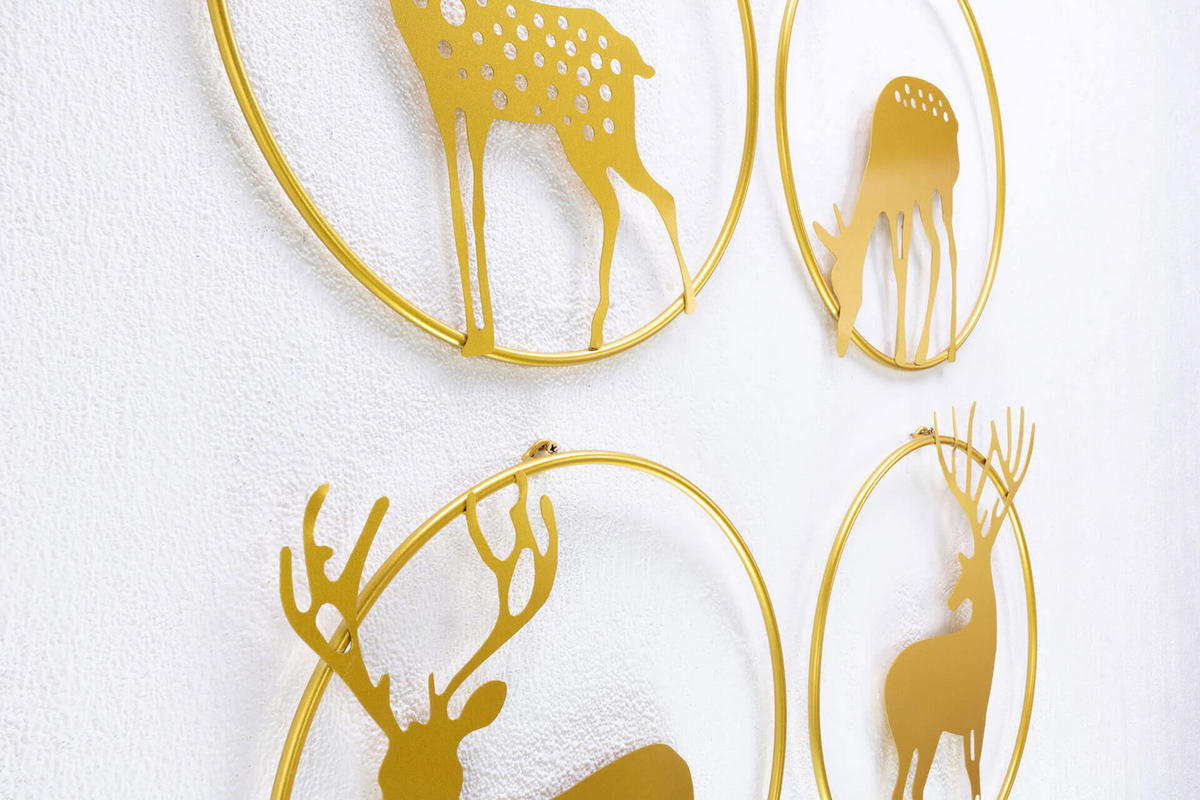 WANDDEKO Gold 86/72 cm - Goldfarben, Metall (1.31/72/6cm) - KUNSTLOFT