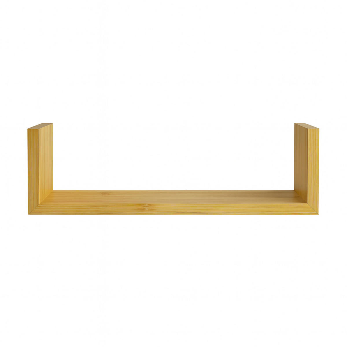 WANDREGAL in Bambusfarbe 3er-Set U-Form 30/45/60x15x10 cm - Naturfarben, Holzwerkstoff (60/15/15cm) - Begryf