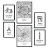 POSTER Set Mit 6 Von Paris Und London Sammlung A3 & A4 Rahmenlos - Klar, Papier (29/3cm) - Nacnic