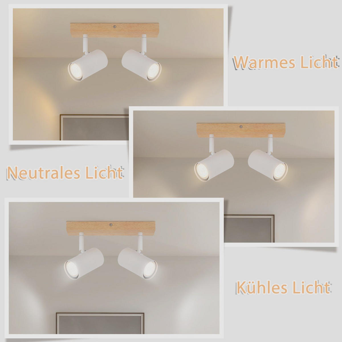WANDLEUCHTE Blick 2-flammig - Weiß, Holzwerkstoff (6/17/25cm) - Nettlife