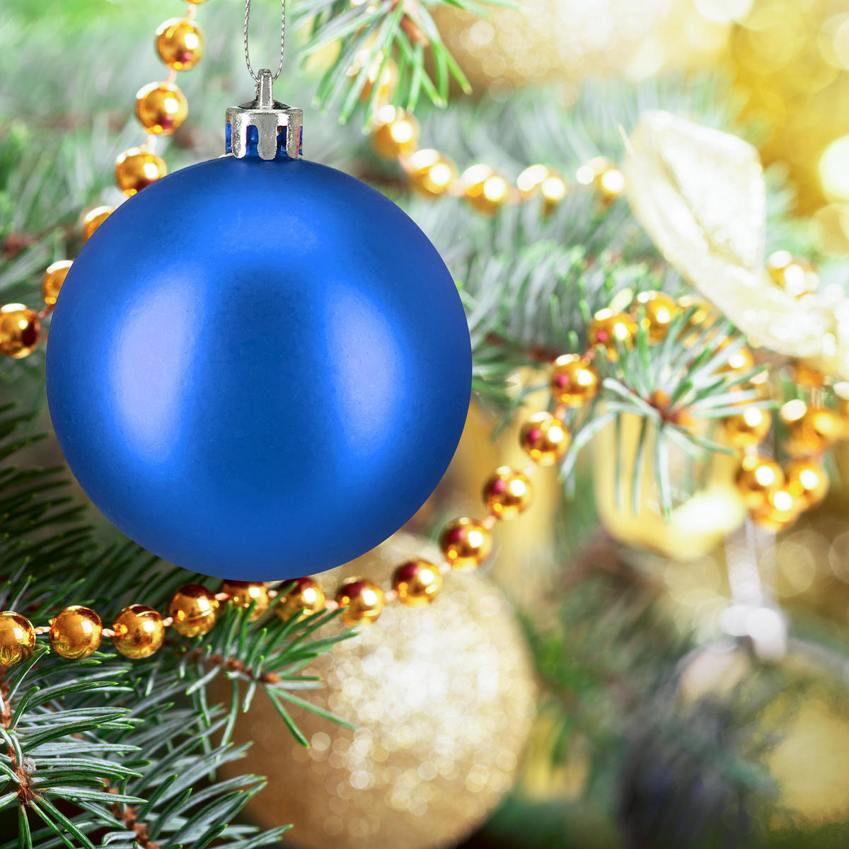 100XWEIHNACHTSKUGELN - Blau, Kunststoff (6/7/6cm) - Relaxdays