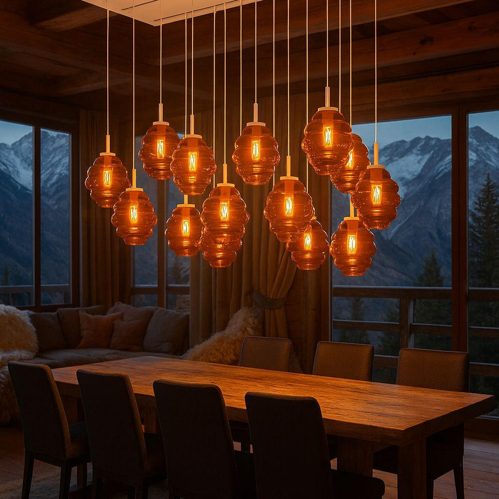 Thumbnail - s.luce Hängeleuchte, Mehrfarbig, Weiß, Glas, Oval, 18x20x18 cm, Lampen & Leuchten, Innenbeleuchtung, Hängelampen, Pendel...