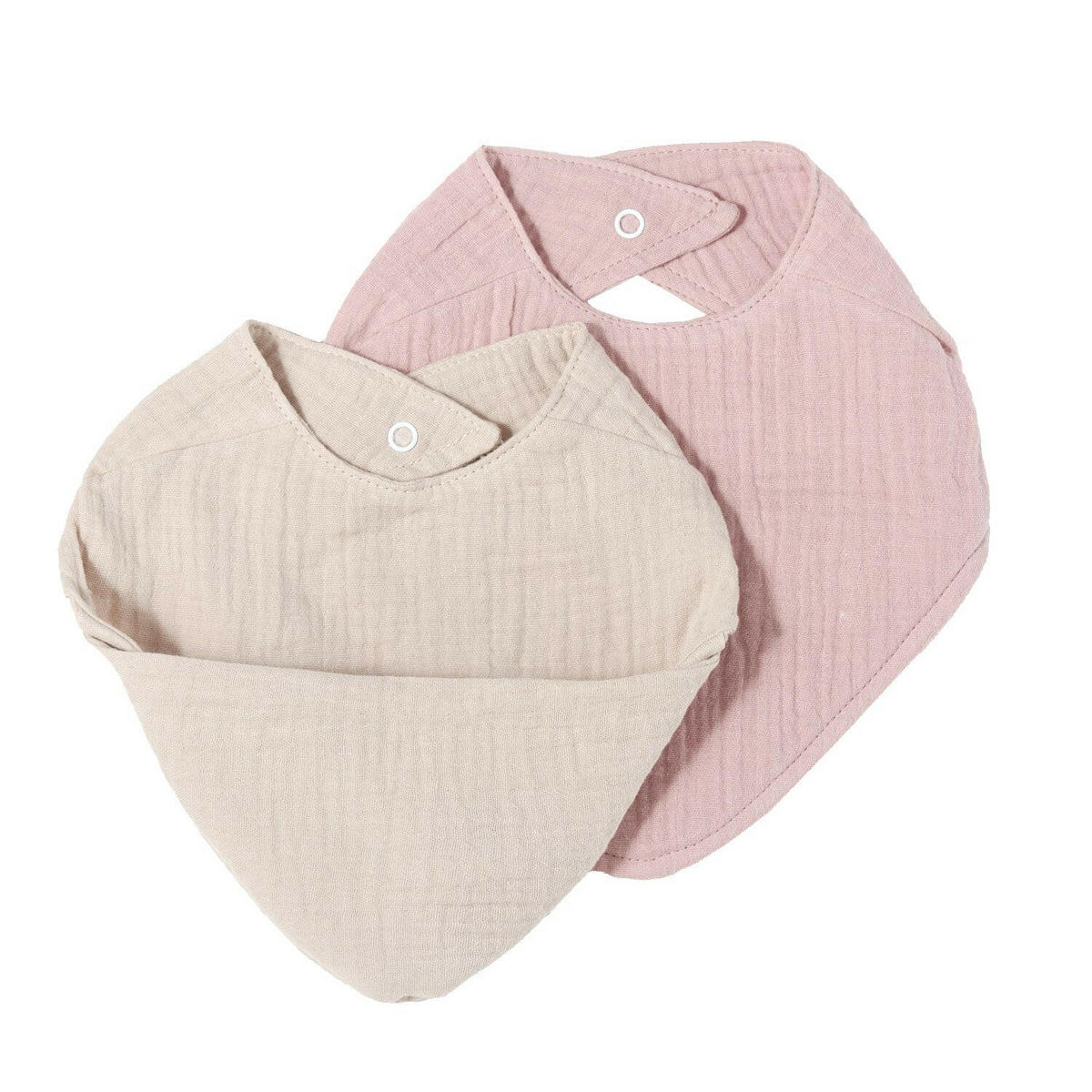LÄTZCHEN-SET Musselin Altrosa & Beige - Altrosa, Textil (27/3/22cm) - nordic coast company
