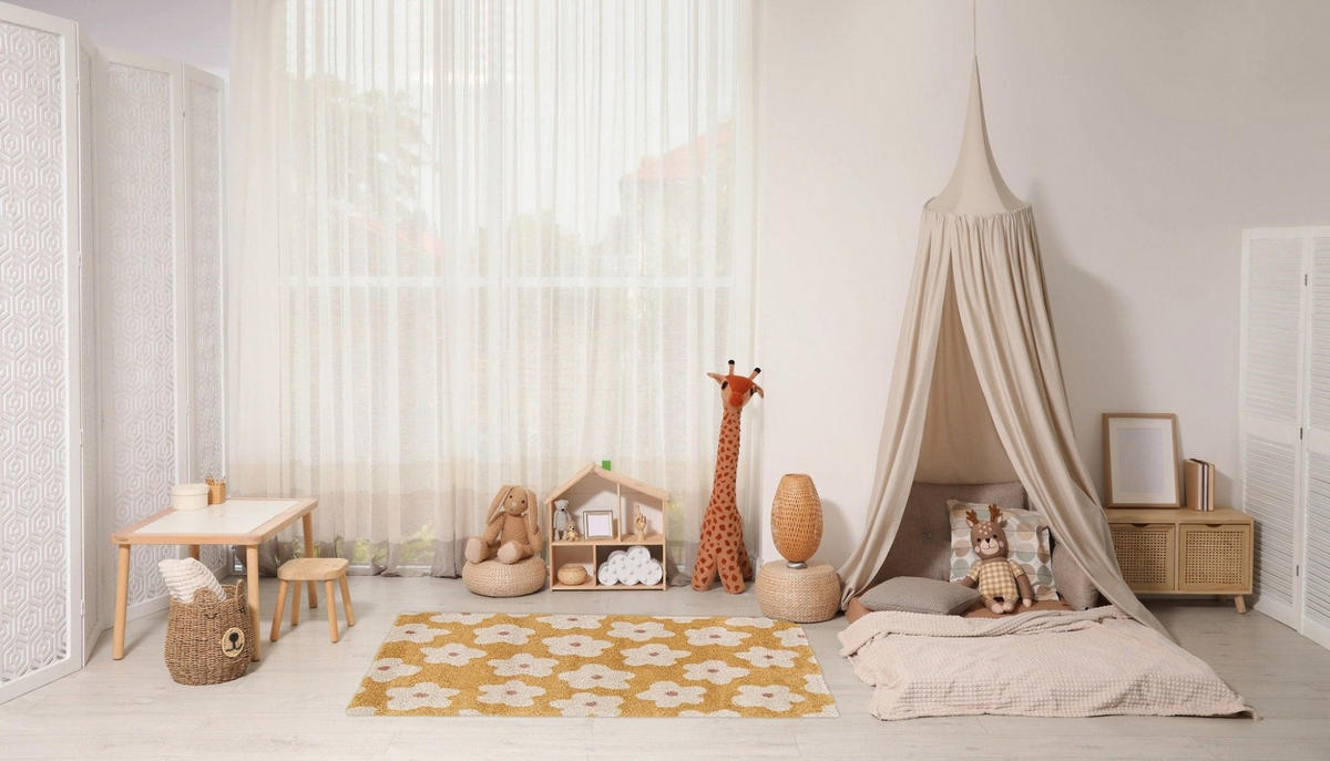 KINDERTEPPICH dick und bequem gelb - Gelb, Textil (120/170cm) - AFK Living