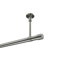 GARDINENSTANGEN-SET Sonette Santo 420 cm (geteilt in 3 x 140 cm), 1-läufig, 20 mm Ø Edelstahl-Optik - Edelstahlfarben, Metall (420cm) - INTERDECO