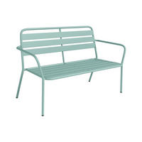 GARTENBANK - 2 -Sitzer - Stahl - mandelgrün - MIRMANDE - Grün, Metall (123/82/58cm) - Vente-Unique
