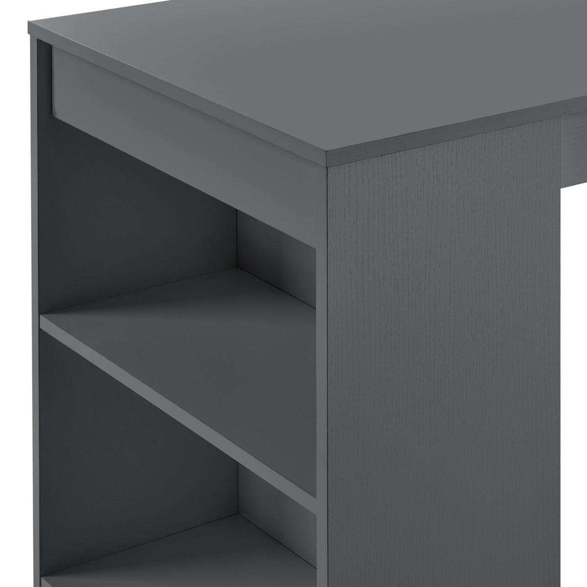 BARTISCH Kouvala - Dunkelgrau, Holzwerkstoff (110/103/50cm) - [en.casa]