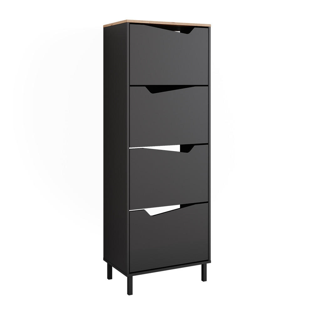 Vicco BOTNÍK NA BOTY Marelle Antracit/Artisan 60 x 167.4 cm se 4 přihrádkami