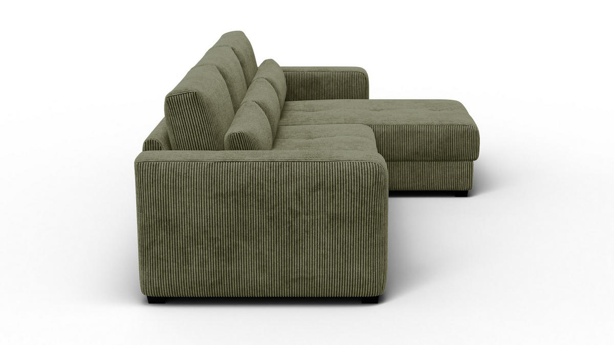ECKSOFA OLI 4-Sitzer rechts, olivgrün - Olivgrün, Holz/Textil (295/172cm) - Courtois Laville