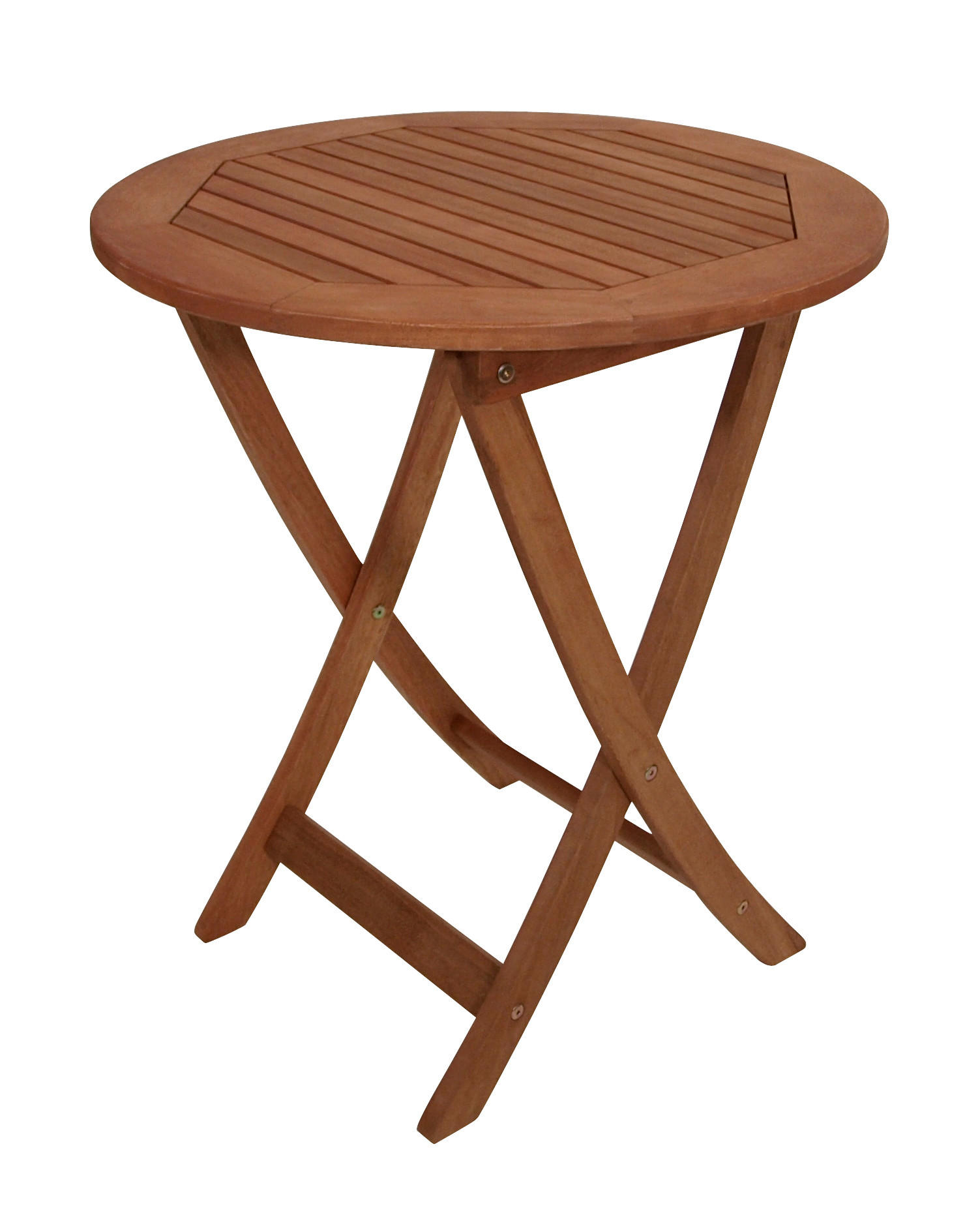 KLAPPTISCH Sidney 65cm rund aus Eukalyptusholz - Braun, Holz (65/65/72cm) - TPFGarden