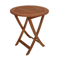 KLAPPTISCH Sidney 65cm rund aus Eukalyptusholz - Braun, Holz (65/65/72cm) - TPFGarden