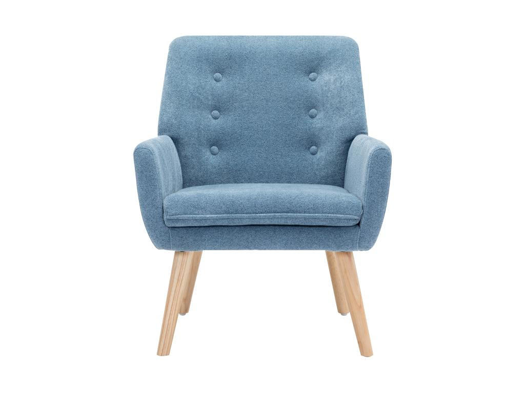 SESSEL - Stoff - Blau - SERINO - Blau, Textil (68/79/65cm) - Vente-Unique