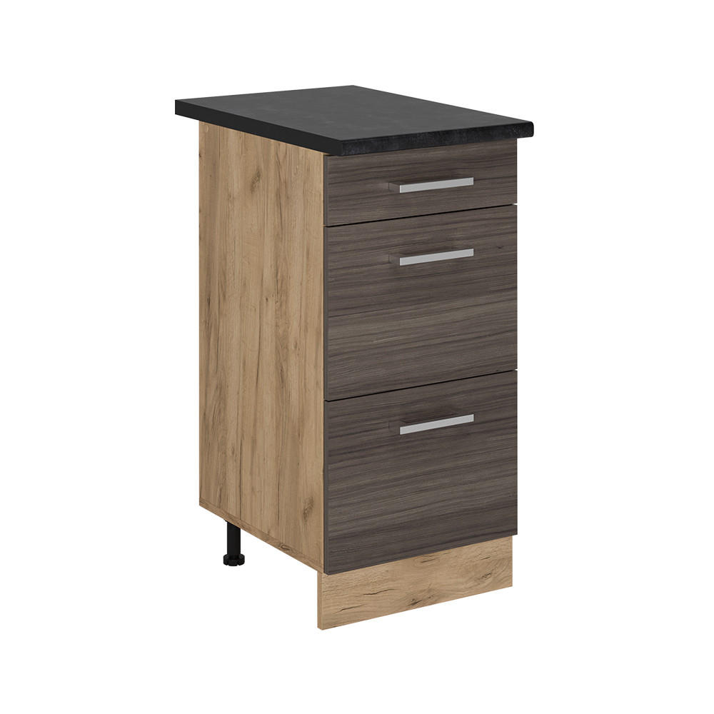 Vicco Küchenunterschrank Grau, Eiche 40x81.6x60 cm