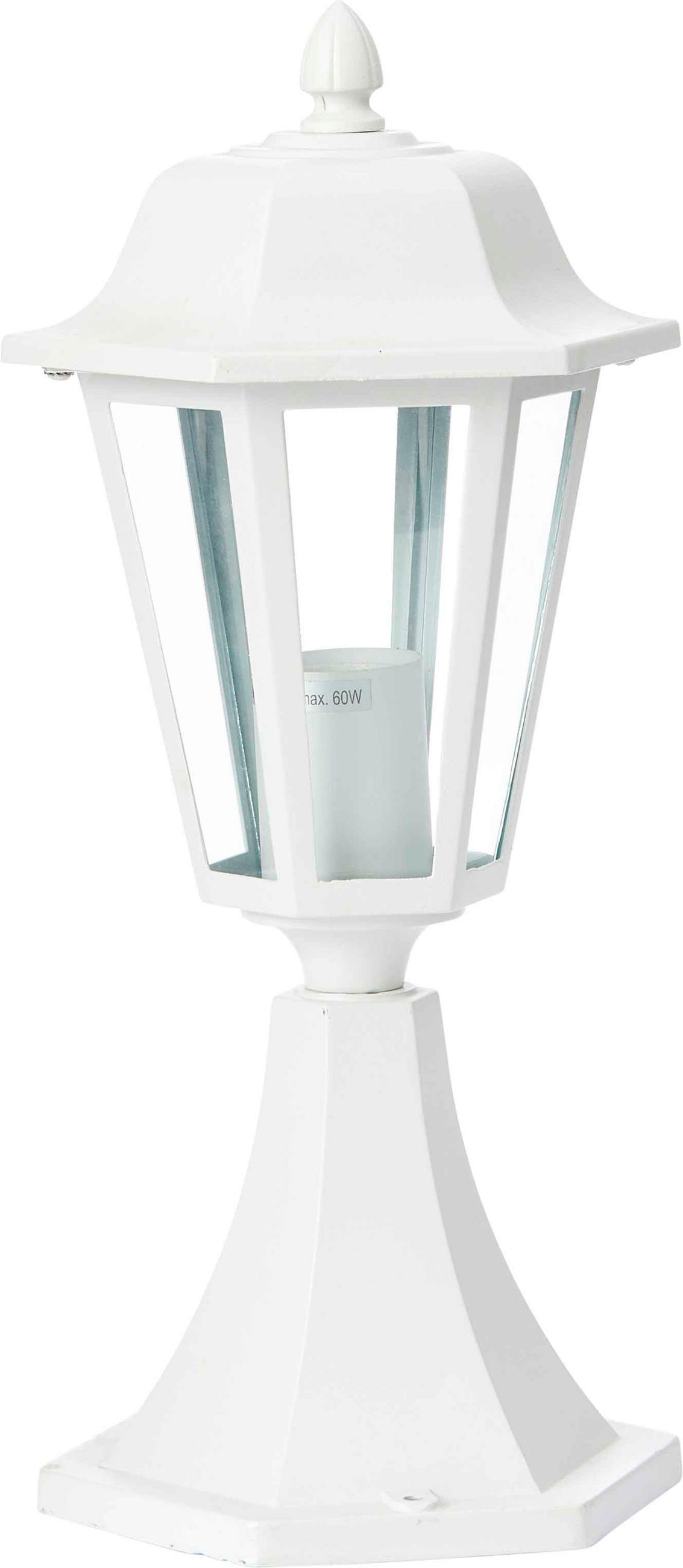 LED-GARTENLATERNE - moderne Außenlampe mit E27-Sockel für Innen- und Außenbereich - Weiß, Kunststoff (17/15/30cm) - Northpoint