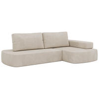 ROHOVÁ SEDAČKA LIRENA L Manšester Krémová - Vpravo - krémová, textil (260/160cm) - MKS