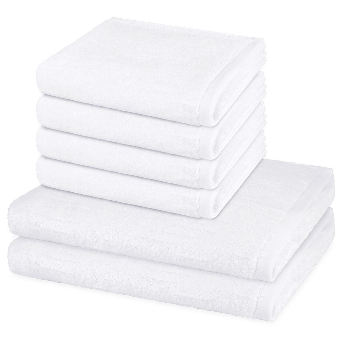 FROTTIERSET Premium 6-teilig - Weiß, Textil (50/100cm) - Ross