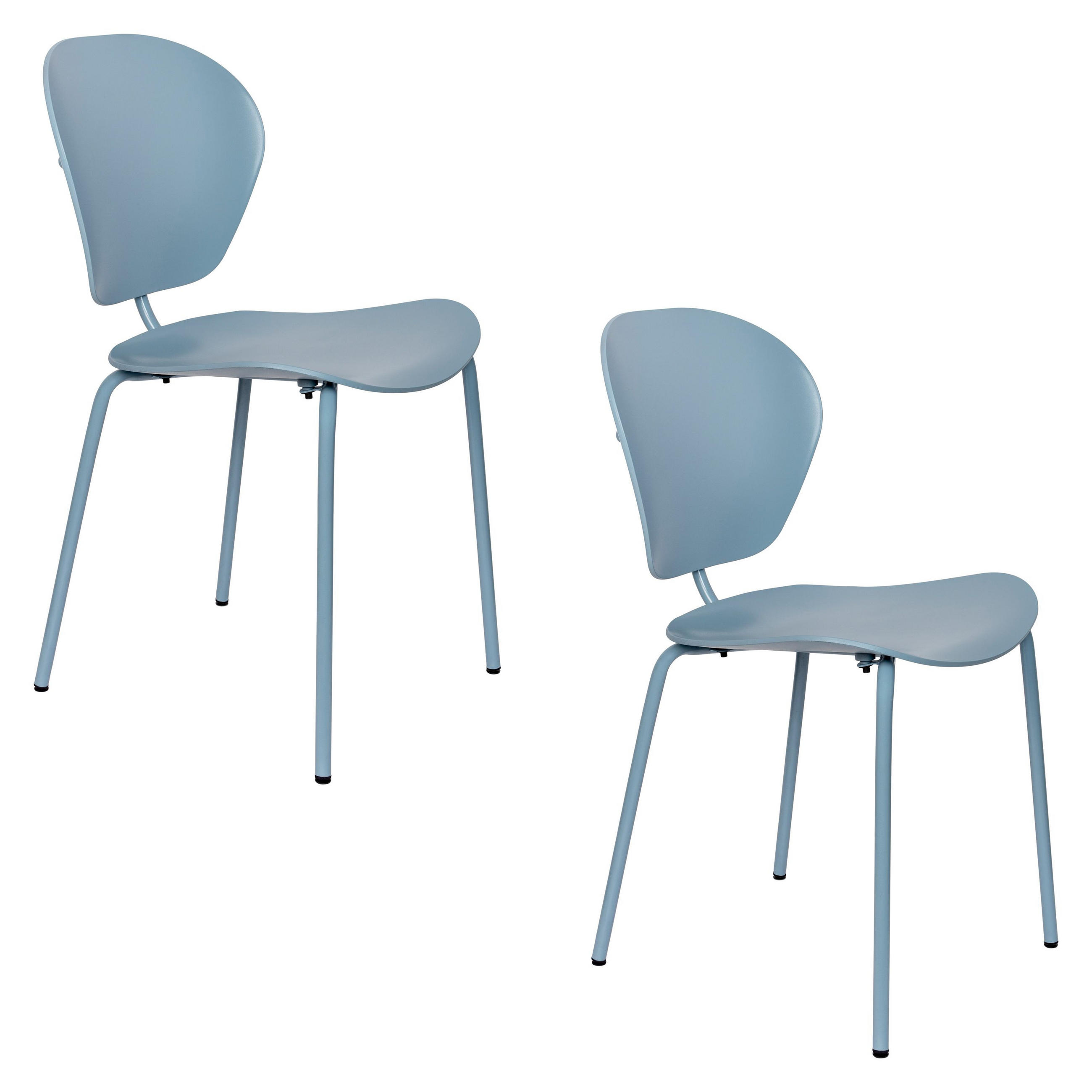 ESSZIMMERSTUHL The Ocean Chair Blau - 2 er Set - Blau, Kunststoff (43/85.5/55cm) - Zuiver
