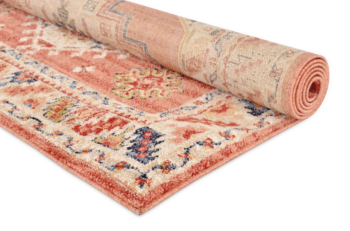HEATSET-TEPPICH Florence Rot/Creme 80x150 cm - Multicolor, Textil (80/150cm) - Vercai Rugs