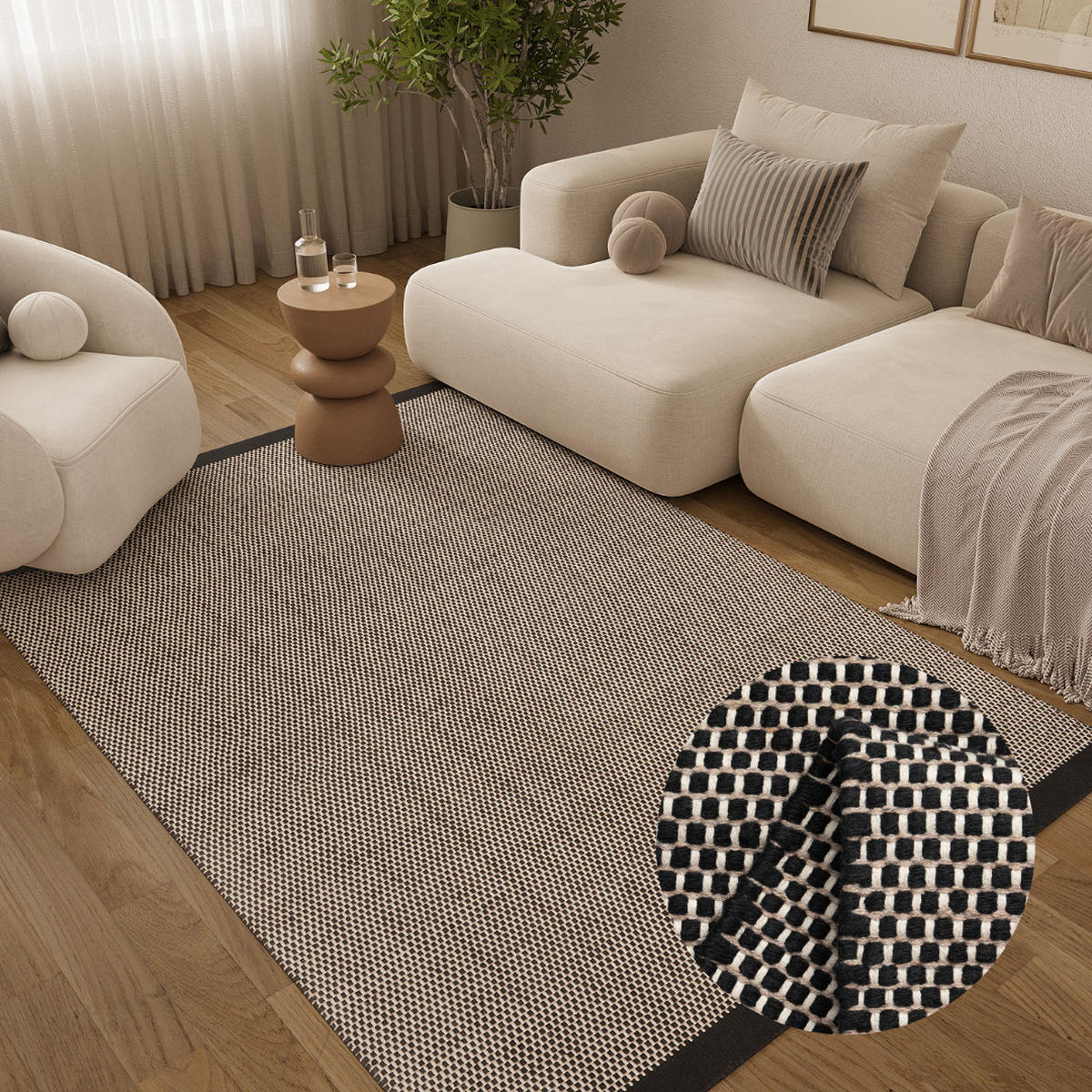 TEPPICH LONI Schwarz 140/200 cm - Schwarz, Textil (140/200cm) - Tapiso