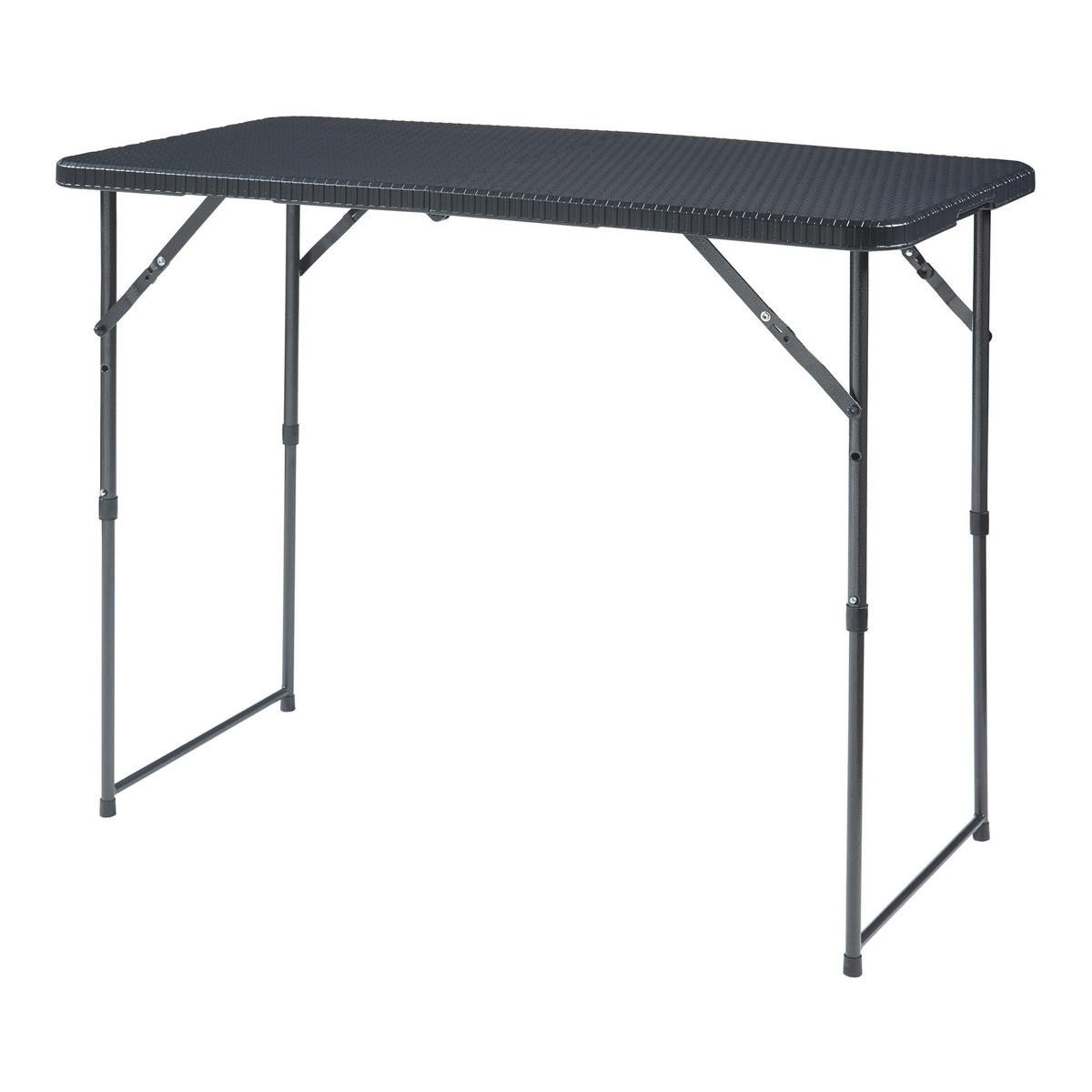 KLAPPTISCH Adelfia - Anthrazit, Kunststoff/Metall (120/60/90cm) - [en.casa]