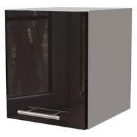 KLAPPHÄNGESCHRANK Essen W4B/30 Schwarz Hochglanz / Weiß Matt 30 / 32,5 / 36cm - Schwarz Hochglanz/Schwarz, Holz/Holzwerkstoff (30/32.5/36cm) - Feldmann-Wohnen