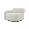SOFAELEMENT Links Strukturstoff Stoff Beige - Beige/Creme, Holz/Textil (95/73/95cm) - Makamii