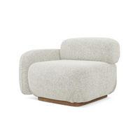 SOFAELEMENT Links Strukturstoff Stoff Beige - Beige/Creme, Holz/Textil (95/73/95cm) - Makamii