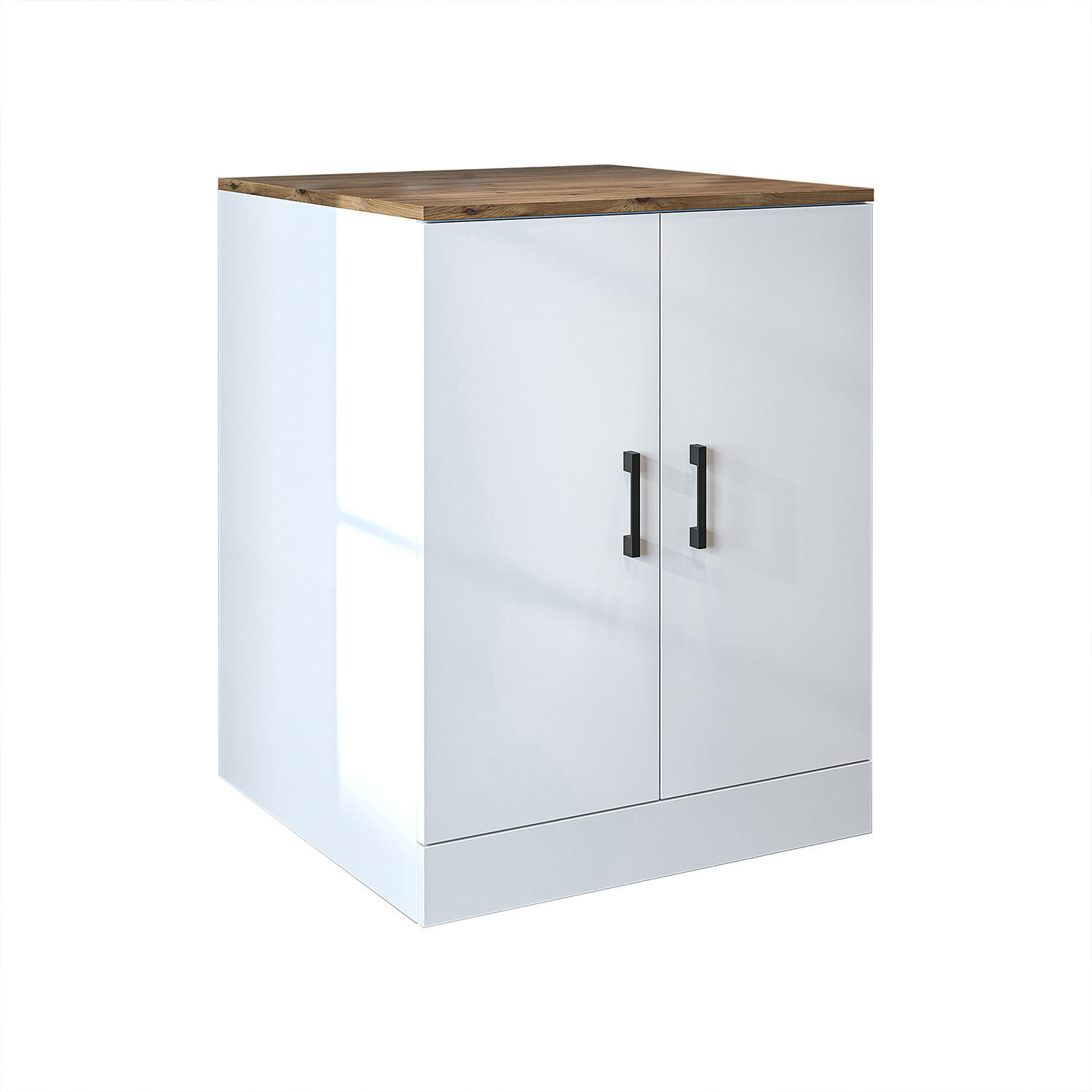 WASCHMASCHINENSCHRANK Atlantic II 70cm Breit, 90cm Hoch - Eiche Bianco, Holzwerkstoff (70/90/69cm)