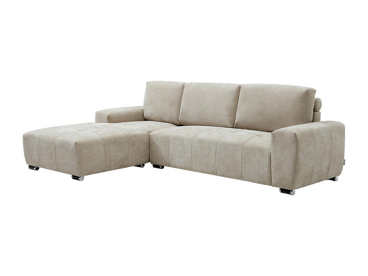 ECKSOFA - Ecke links - Stoff Beige - MICHELIA - Beige, Textil (268/174cm) - Vente-Unique