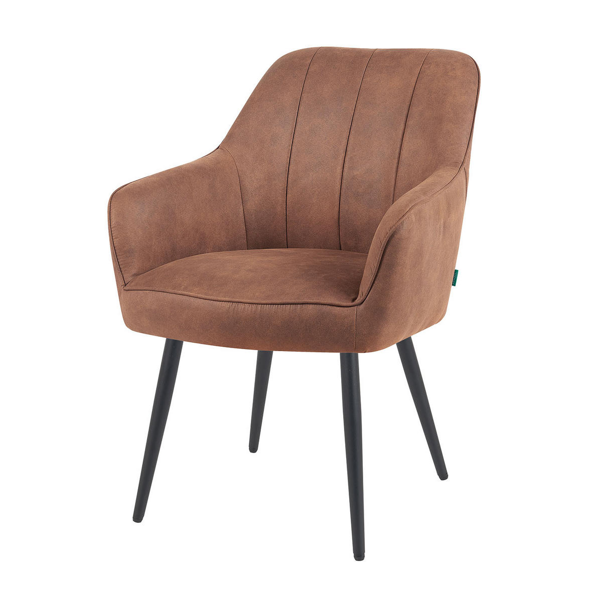 ESSZIMMERSTUHL Mika-Pia - Schwarz/Braun, Textil/Metall (60/87/65cm) - DUBI Möbel