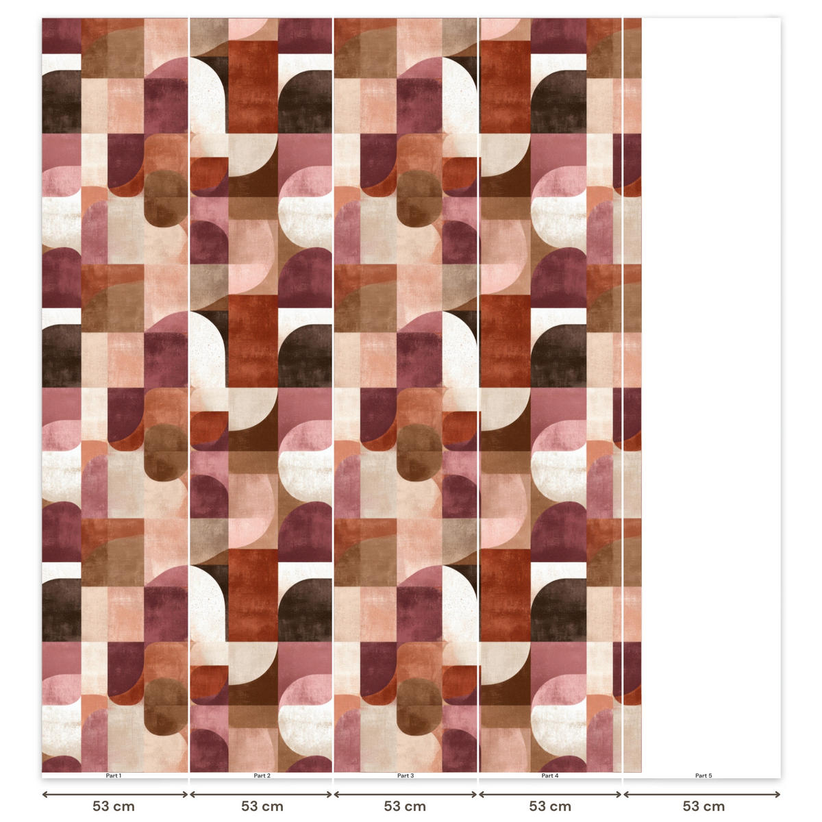 TAPETE - Geometrie - Modern - Retro - 220x260 cm - Multicolor, Papier (220/260cm) - OnlyWow