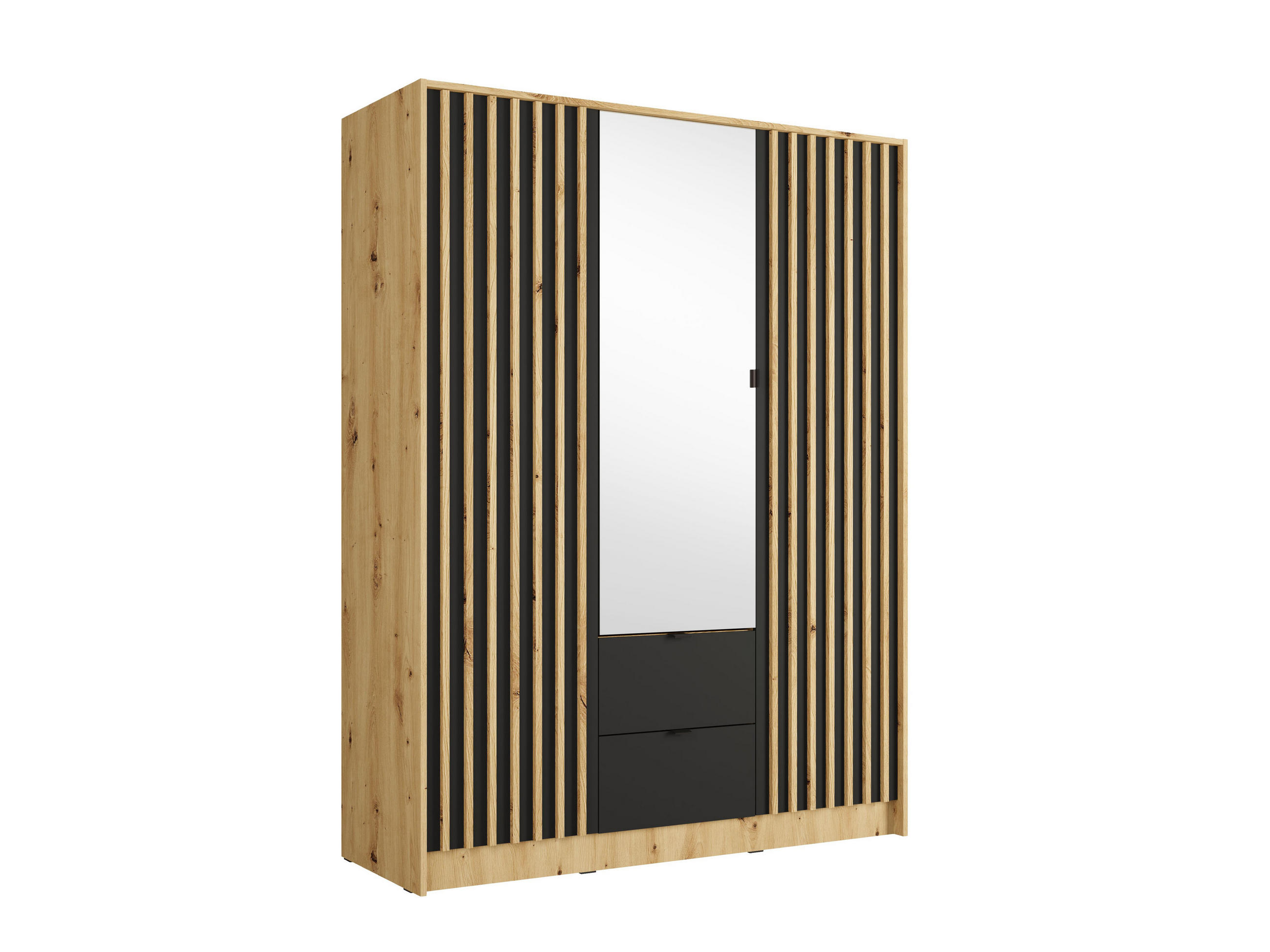 KLEIDERSCHRANK KAVORA 19 - 150,8×200,5×54,5 cm mit 3 Türen & 2 Schubladen Artisan Eiche - Eiche Artisan, Holz/Holzwerkstoff (150.8/200.5/54.5cm) - Milaros Markt