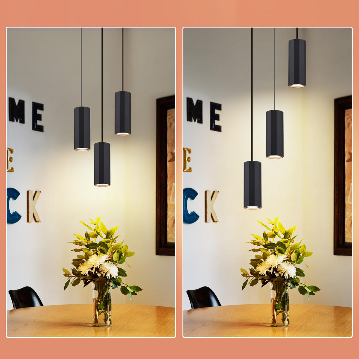 PENDELLEUCHTE Theodore 24/10/24 cm - Schwarz, Metall (24/10/24cm) - ZMH