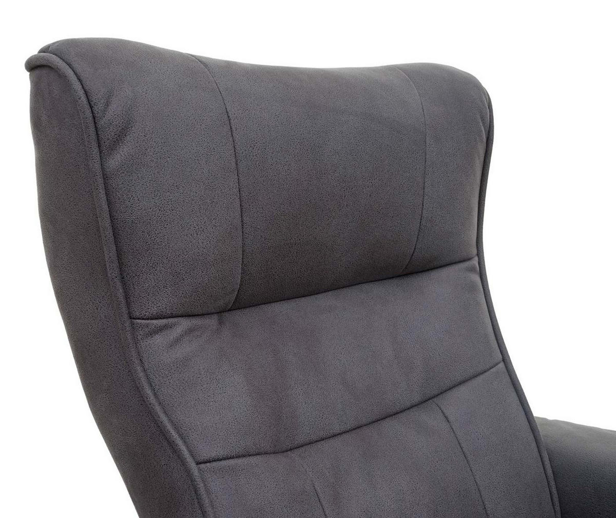 RELAXSESSEL MIT HOCKER Anthrazit - Anthrazit, Textil (85/104/117cm) - MCA