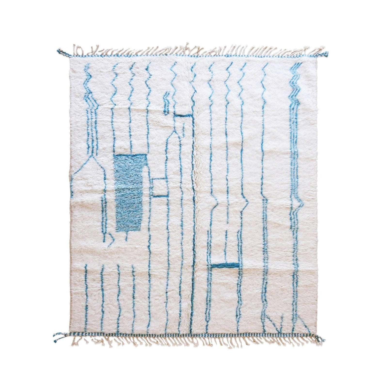 TEPPICH nordafrikanisch grafisch 214x 280 cm - Blau, Naturmaterialien (214/280cm) - AFK Living